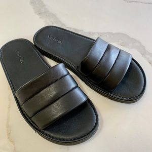 Vince quilted slide sandals